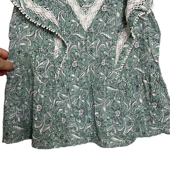 Loft Spring Bloom Lacy Ruffle Peplum Top Size Small - Picture 7 of 11